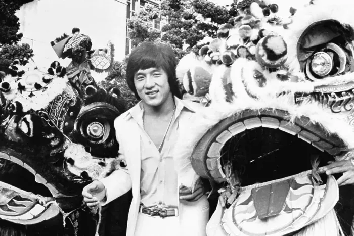 Framed Print : Jackie Chan Surrounded by Chinese Dragon Framed Print : Jackie Chan Surrounded by Chinese Dragon