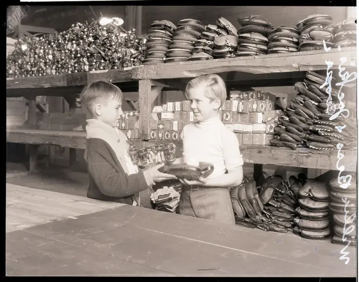 Framed Print : Jackie Cooper Gives Orphan a Present