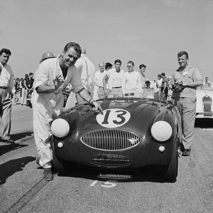 Framed Print : Jackie Cooper Pointing Number 13 on Sports Car Framed Print : Jackie Cooper Pointing Number 13 on Sports Car