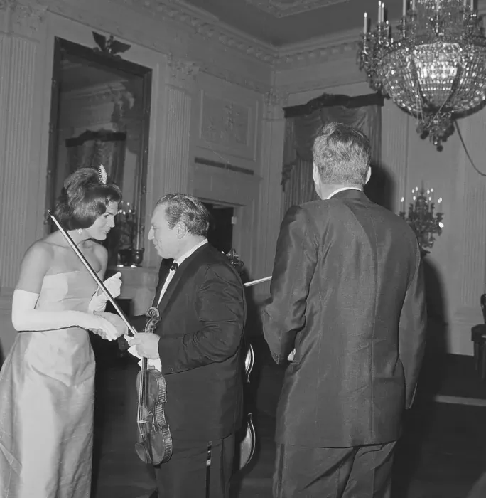 Framed Print : Jackie and John F Kennedy with Isaac Stern Framed Print : Jackie and John F Kennedy with Isaac Stern