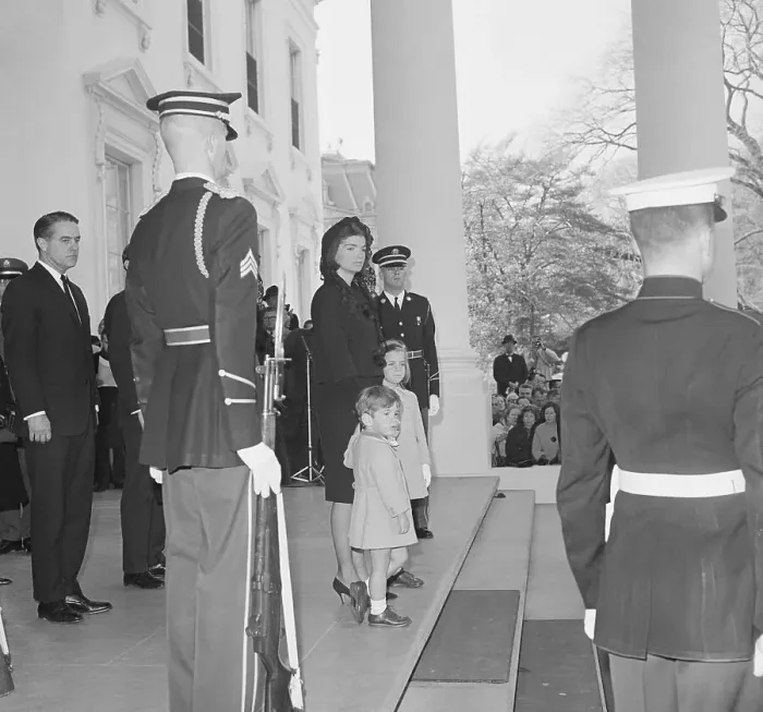 Framed Print : Jackie Kennedy and Children at Funereal Procession Framed Print : Jackie Kennedy and Children at Funereal Procession