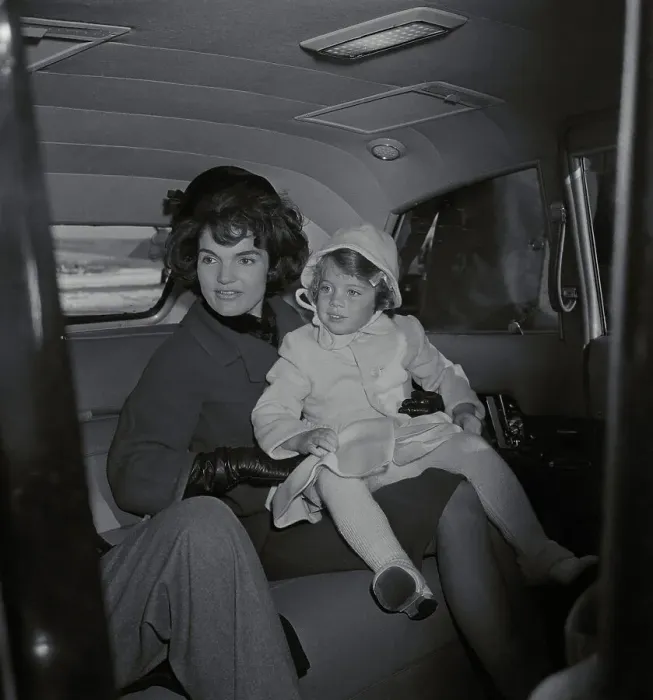 Framed Print : Jackie Kennedy Holding Her Daughter Caroline Framed Print : Jackie Kennedy Holding Her Daughter Caroline