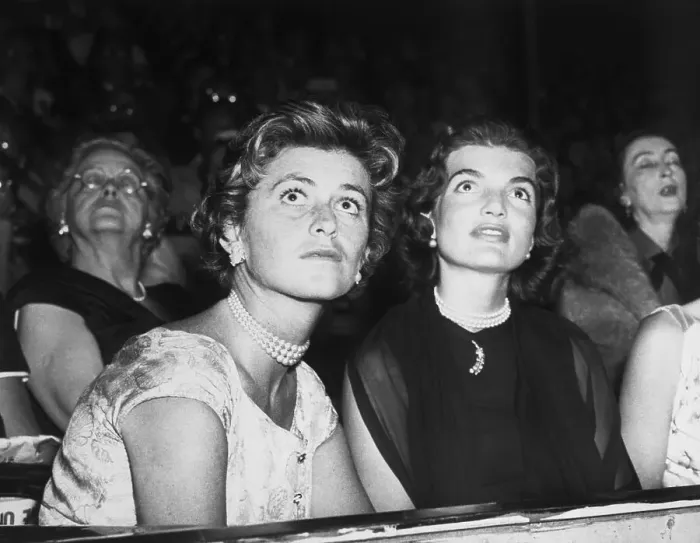 Framed Print : Jackie Kennedy Listens To Speech Framed Print : Jackie Kennedy Listens To Speech