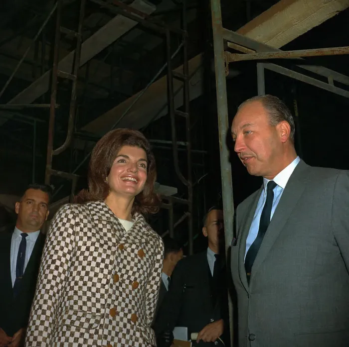 Framed Print : Jackie Kennedy with NBC President Robert Sarnoff Framed Print : Jackie Kennedy with NBC President Robert Sarnoff