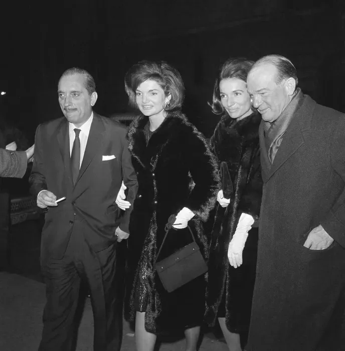 Framed Print : Jackie Kennedy and Radziwills Going to Theater