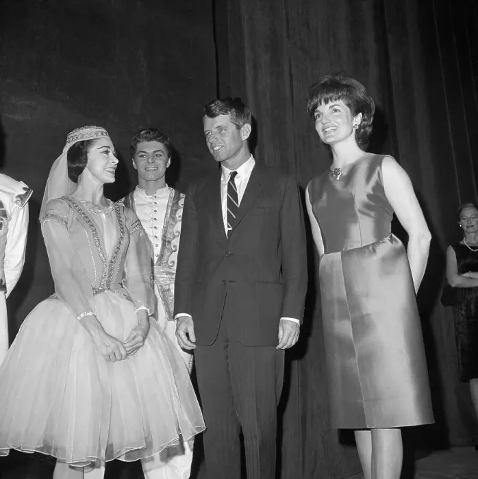 Framed Print : Jackie Kennedy and Robert Kennedy With Dame Fonteyn Framed Print : Jackie Kennedy and Robert Kennedy With Dame Fonteyn