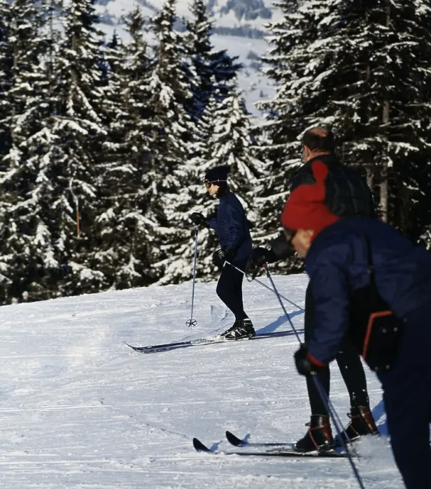Framed Print : Jackie Kennedy Skiing During Vacation Framed Print : Jackie Kennedy Skiing During Vacation