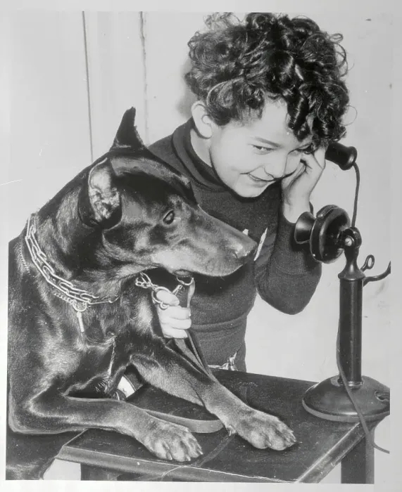 Framed Print : Jackie Merkle and his Dog Framed Print : Jackie Merkle and his Dog