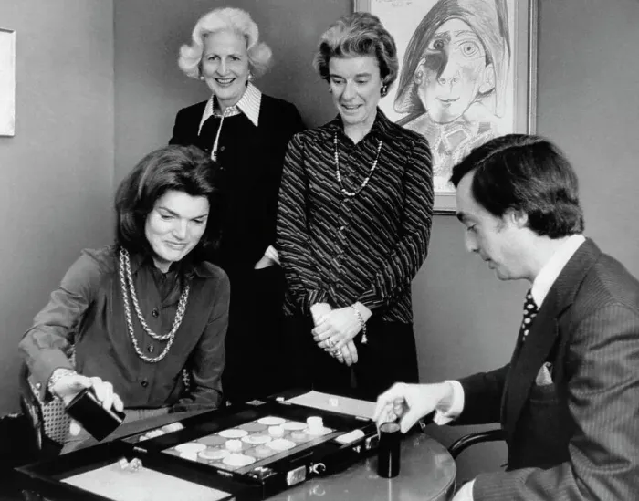 Framed Print : Jackie Onassis Playing Game Framed Print : Jackie Onassis Playing Game