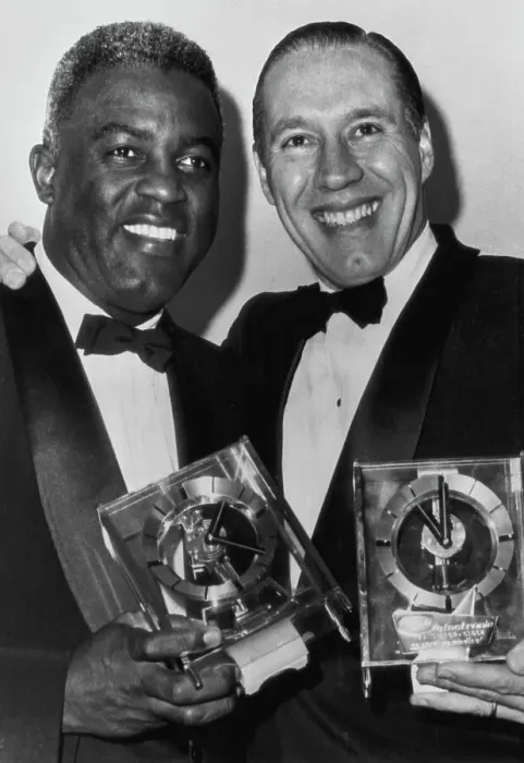 Framed Print : Jackie Robinson And Bob Feller Framed Print : Jackie Robinson And Bob Feller