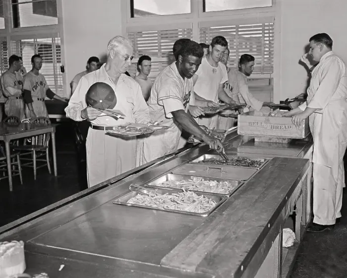 Framed Print : Jackie Robinson in Cafeteria Framed Print : Jackie Robinson in Cafeteria