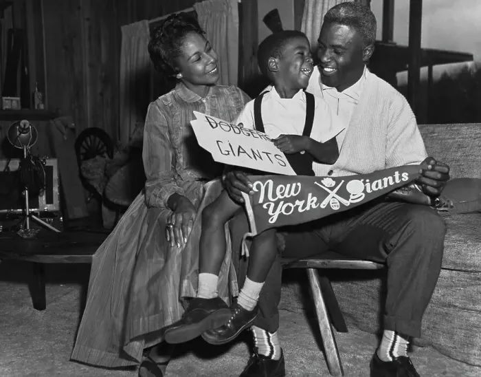 Framed Print : Jackie Robinson And Family Framed Print : Jackie Robinson And Family