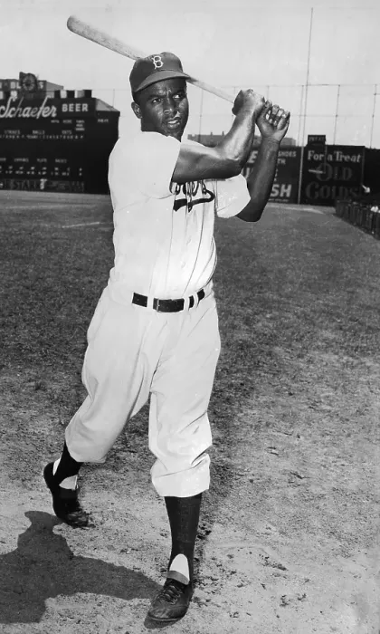 Framed Print : Jackie Robinson On The Field