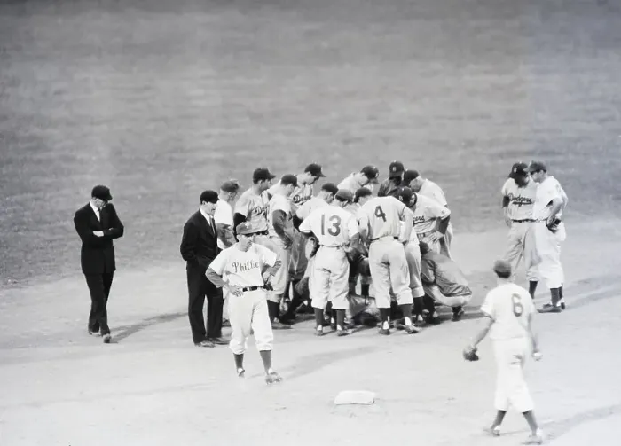 Framed Print : Jackie Robinson On Ground Crowd Around Framed Print : Jackie Robinson On Ground Crowd Around