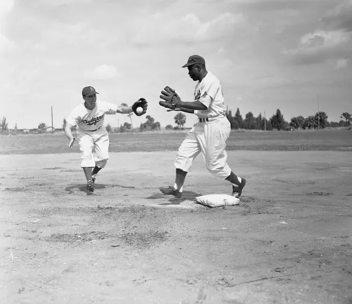 Framed Print : Jackie Robinson with Pee Wee Reese Framed Print : Jackie Robinson with Pee Wee Reese