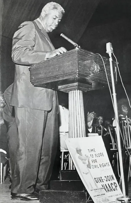 Framed Print : Jackie Robinson Speaking on Podium Framed Print : Jackie Robinson Speaking on Podium