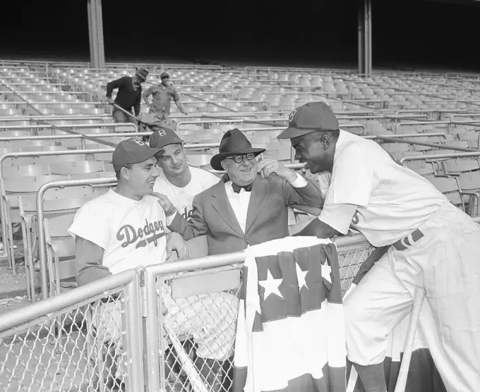Framed Print : Jackie Robinson Talking with Teammates Framed Print : Jackie Robinson Talking with Teammates