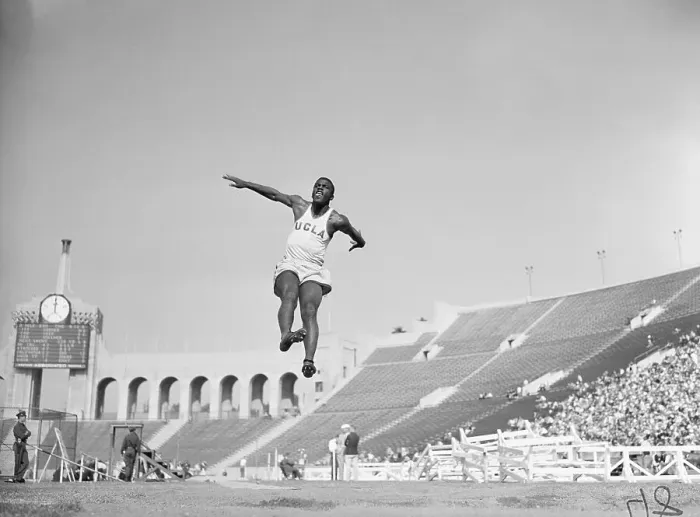Framed Print : Jackie Robinson at a Track Meet Framed Print : Jackie Robinson at a Track Meet