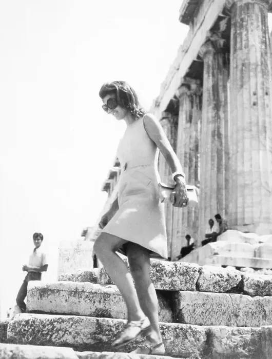 Framed Print : Jackie Walks Down the Parthenon's Steps Framed Print : Jackie Walks Down the Parthenon's Steps