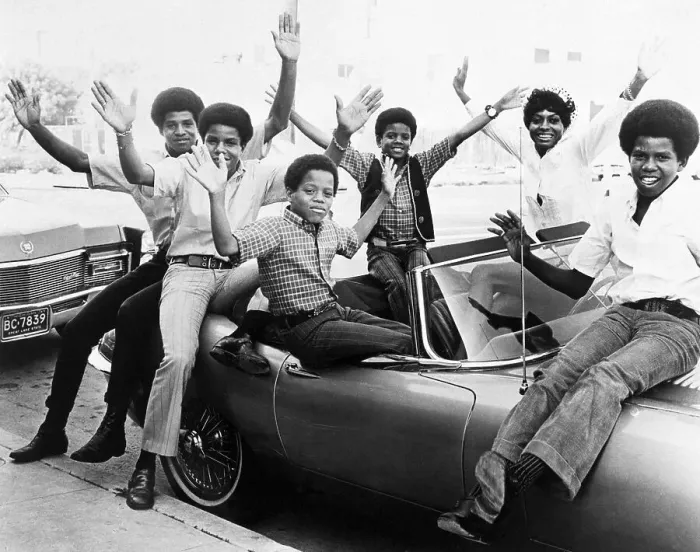 Framed Print : Jackson 5 and Diana Ross in a Convertible Framed Print : Jackson 5 and Diana Ross in a Convertible