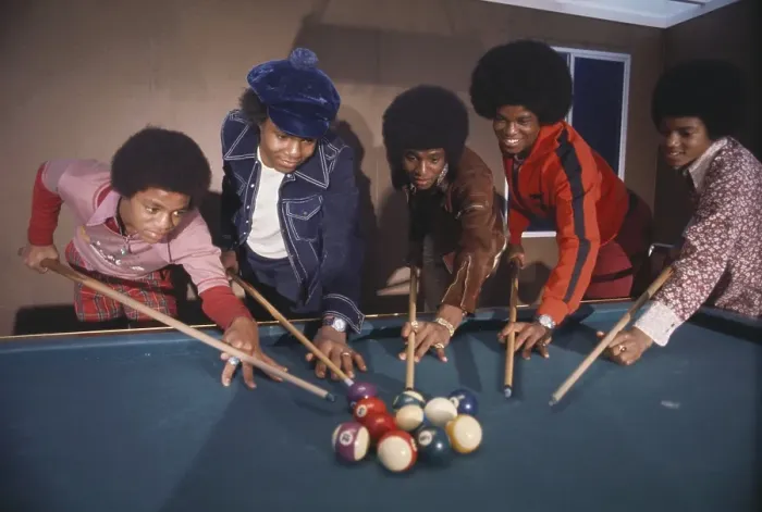 Framed Print : Jackson 5 Portrait Playing Pool Framed Print : Jackson 5 Portrait Playing Pool