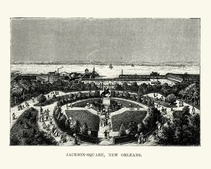 Framed Print : Jackson Square, New Orleans, 19th Century Framed Print : Jackson Square, New Orleans, 19th Century