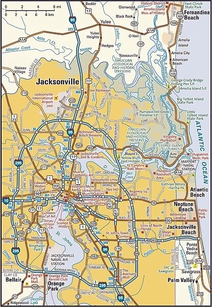 Jacksonville area map