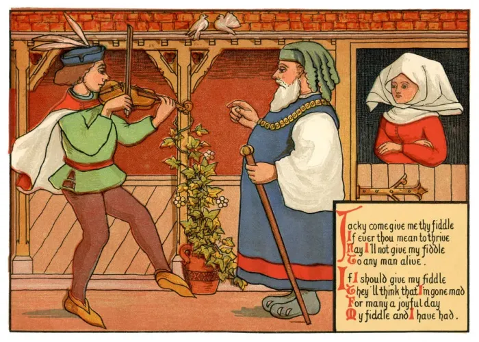 Framed Print : Jacky Come Give Me Thy Fiddle - Victorian nursery rhyme illustration Framed Print : Jacky Come Give Me Thy Fiddle - Victorian nursery rhyme illustration