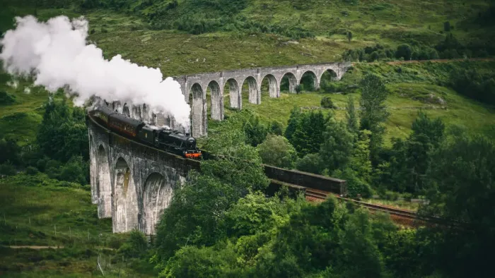 Framed Print : Jacobite Express crossing Glenfinnan Viaduct Framed Print : Jacobite Express crossing Glenfinnan Viaduct