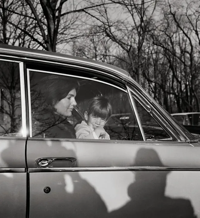 Framed Print : Jacqueline Bouvier Kennedy with John F. Kennedy Jr. in Limousine Framed Print : Jacqueline Bouvier Kennedy with John F. Kennedy Jr. in Limousine
