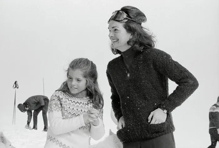 Framed Print : Jacqueline And Caroline Kennedy Skiing Framed Print : Jacqueline And Caroline Kennedy Skiing