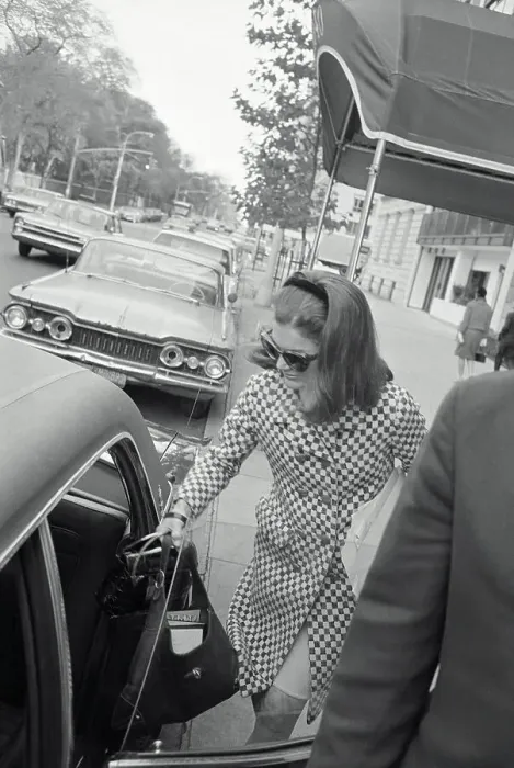 Framed Print : Jacqueline Kennedy Arriving at Automobile Framed Print : Jacqueline Kennedy Arriving at Automobile