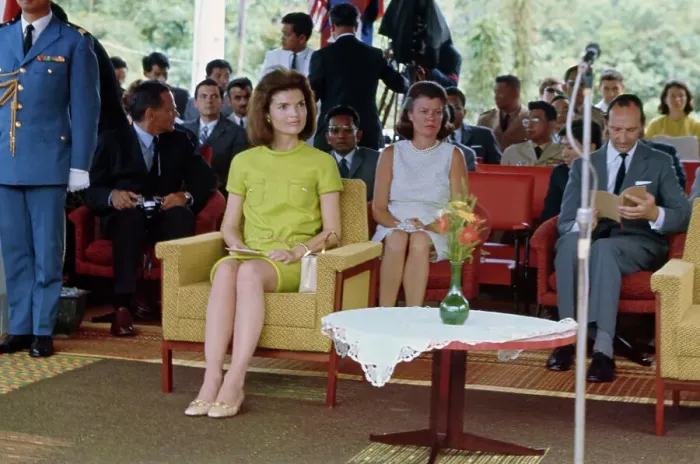 Framed Print : Jacqueline Kennedy In Cambodia Framed Print : Jacqueline Kennedy In Cambodia