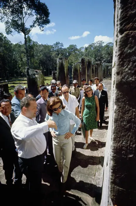 Framed Print : Jacqueline Kennedy In Cambodia Framed Print : Jacqueline Kennedy In Cambodia