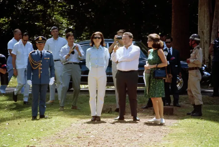 Framed Print : Jacqueline Kennedy In Cambodia Framed Print : Jacqueline Kennedy In Cambodia