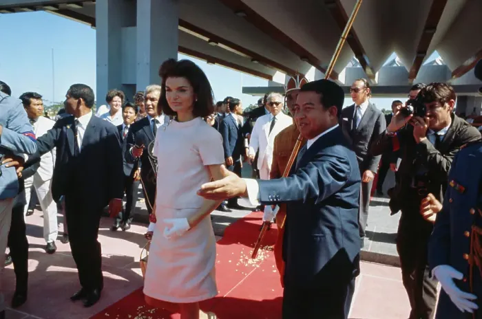 Framed Print : Jacqueline Kennedy In Cambodia Framed Print : Jacqueline Kennedy In Cambodia