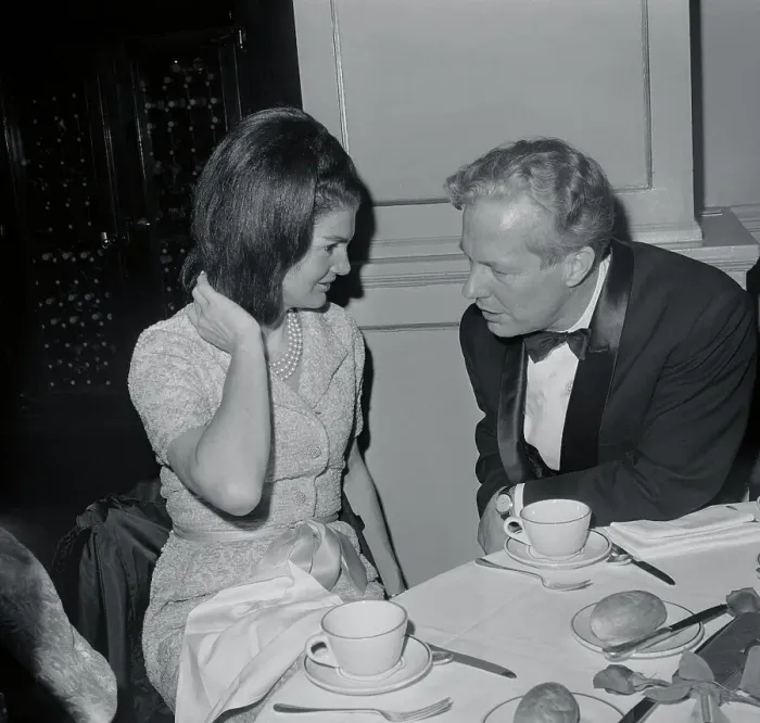 Framed Print : Jacqueline Kennedy Conversing with Harold Taylor