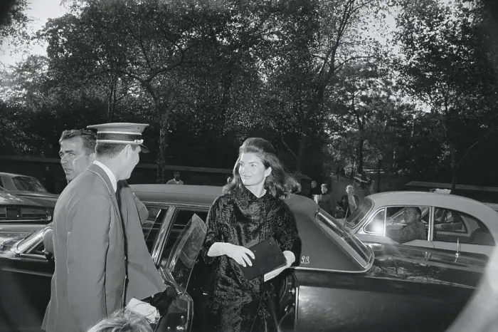 Framed Print : Jacqueline Kennedy Exiting Automobile Framed Print : Jacqueline Kennedy Exiting Automobile