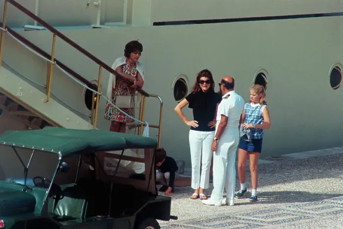 Framed Print : Jacqueline Kennedy and Family Standing by Yacht Framed Print : Jacqueline Kennedy and Family Standing by Yacht