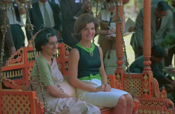 Framed Print : Jacqueline Kennedy with Indira Gandhi Framed Print : Jacqueline Kennedy with Indira Gandhi