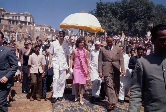 Framed Print : Jacqueline Kennedy with John Galbraith Framed Print : Jacqueline Kennedy with John Galbraith