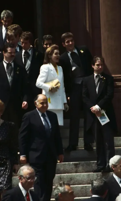 Framed Print : Jacqueline Kennedy Onassis and John F. Kennedy Jr. at Wedding Ceremony Framed Print : Jacqueline Kennedy Onassis and John F. Kennedy Jr. at Wedding Ceremony