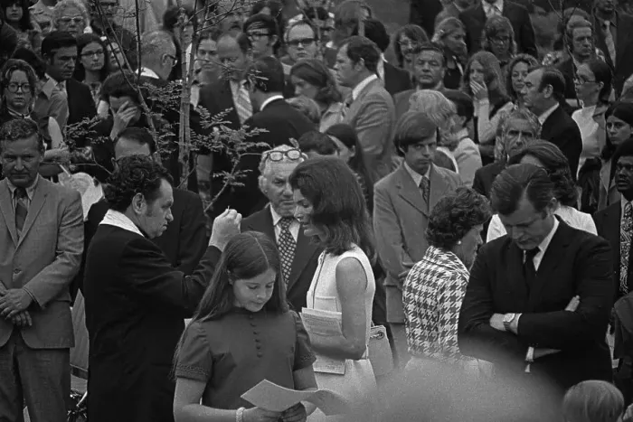 Framed Print : Jacqueline Kennedy Onassis During Mass for Robert F. Kennedy Framed Print : Jacqueline Kennedy Onassis During Mass for Robert F. Kennedy