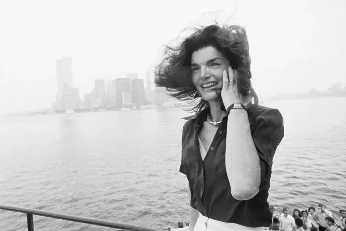 Framed Print : Jacqueline Kennedy Onassis on New York Harbor Framed Print : Jacqueline Kennedy Onassis on New York Harbor