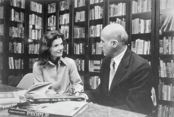 Framed Print : Jacqueline Kennedy Onassis Sitting With Tom Guinzburg of Viking Press