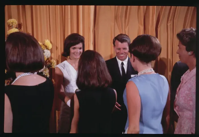 Framed Print : Jacqueline Kennedy and Robert Kennedy at Reception Framed Print : Jacqueline Kennedy and Robert Kennedy at Reception
