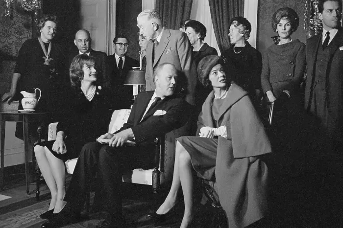 Framed Print : Jacqueline Kennedy Sitting With Colleagues