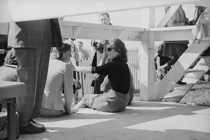 Framed Print : Jacqueline Kennedy Sitting With Mrs. Newell Ward Framed Print : Jacqueline Kennedy Sitting With Mrs. Newell Ward