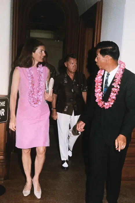 Framed Print : Jacqueline Kennedy Walking While on Her Hawaiian Tour Framed Print : Jacqueline Kennedy Walking While on Her Hawaiian Tour