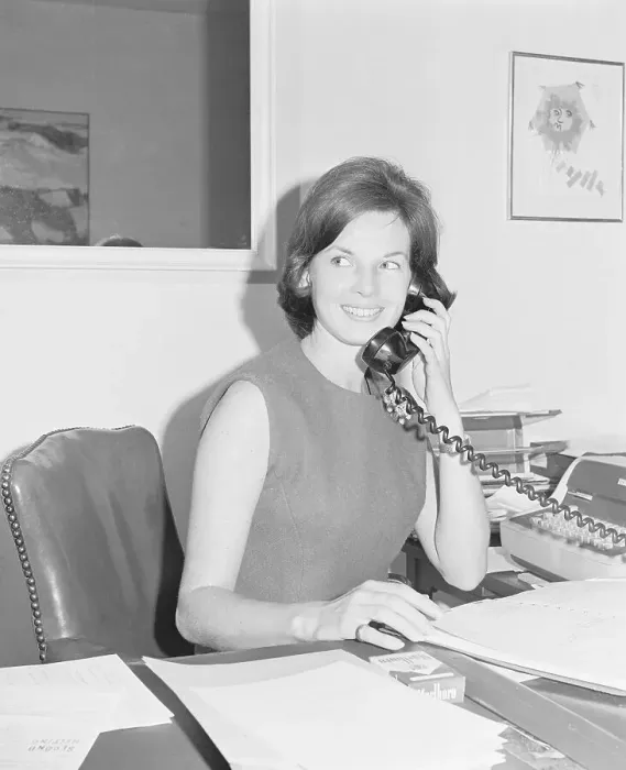 Framed Print : Jacqueline Kennedy's Press Secretary Pamela Turnure Answering Telephone Framed Print : Jacqueline Kennedy's Press Secretary Pamela Turnure Answering Telephone